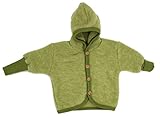 Cosilana Jäckchen mit Kapuze, Größe 50/56, Farbe Lindgrün melange - Vertrieb nur durch Wollbody®