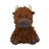 Rosewood Plüschkuh mit Seilkern – Robustes Hundespielzeug mit verstecktem Quietschie – weiches, langlebiges Spielzeug zum Kauen, Ziehen & Apportieren