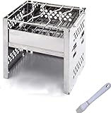 Barbecue Holzkohlegrill Outdoor Indoor Barbecue Holzkohlegrill Explosiver Edelstahl Klappgrill Outdoor Brennstation Gas Japanischer Stil Holzkohle Camping