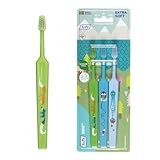 TePe Mini Zahnbürste, Extra Soft, 3 Stk., Kinderzahnbürste, extra weiche Borsten für eine sanfte Reinigung, vom ersten Zahn bis 3 Jahre