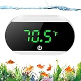 Ankilo LED Aquarium Thermometer, Aquarienthermometer Digital mit Touch Screen ℃/℉, LED-Touch Display, Digitales Wasser Thermometer für Süßwasser Meerwasser Reptilien