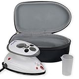 The Quilted Bear Bügeleisen Klein - Reisebügeleisen Mini Leicht mit Keramik-Bügelsohle & Temperaturanzeige - Mini Bügeleisen für Näharbeiten & Quilten - Hand-Reisebügeleisen Dampf (Schwarzes Etui)