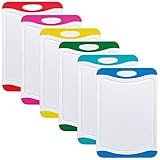 Rosenstein & Söhne Schneidebrett BPA frei: 6er-Set Schneidebretter in 6 Farben, antibakteriell, je 29 x 20 cm (Frühstücksbrett, Küchenbretter, Küchenhelfer)