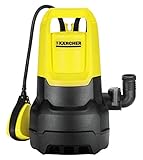 Kärcher Schmutzwasser-Tauchpumpe SP 3 Dirt (Fördermenge: max. 7000 l/h, Restwasserhöhe: 25 mm, Abpumpen von Wasser mit bis zu 20 mm großen Schmutzpartikeln, Schwimmerschalter, komfortabler Tragegriff)