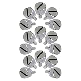 HIAKDOFT 15 Stück Flatauto -Schraubenpresse Nähmaschine Fußschraube Presser Fußeinstellschraube Nähmaschinenschrauben Nähmaschinenaufsatz Gewinde Rändelschraube rostfreier Stahl Silber