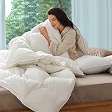 HYVIF Luxuriöse ungarische Gänsedaunen-Bettdecke, Übergröße, King-Size, 800 Füllkraft, Ganzjahres-Bettdecke, leicht und flauschig, Übergröße, King-Size-Bett, 248,9 x 304,8 cm