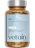 VETAIN Zink 25mg - 365 Tabletten - mit Zinkbisglycinat (Zink-Chelat) - optimal hochdosiert - vegan & ohne Zusatzstoffe - produziert & laborgeprüft in Deutschland