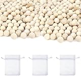 Caiyloxn Mottenschutz Mottenabwehr 80 stücke Mottenkugeln aus Zedernholz für kleiderschrank mottenschutz Mit 3 Taschen