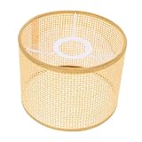 VALICLUD Gewebter Rattan Lampenschirm Handgefertigter Dekorationslampenschirm für Wohnzimmer Schlafzimmer Badezimmer Kreatives Design Langlebig