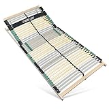 Extra Stabiler Premium Lattenrost 100x200, bis 200Kg belastbar, Kopfteil verstellbar, 42 Latten, 7 Zonen Lattenrost aus Buche und verstärkter Birke, Made in Germany