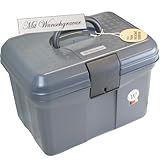 Pferde Putzbox ECO anthrazit - mit graviertem Namensschild