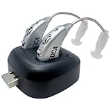 Digitale Hörverstärker - Paar wiederaufladbare HdO-Personenschallverstärker mit USB-Dock - Premium Behind The Ear Sound Amplification - by MEDca