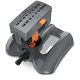 Brandson - Viereckregner Rasensprenger Flächenregner - 16 Düsen - 180 m² Beregnungsfläche – Sprühmuster einstellbar von parallel bis gefächert - Rasensprinkler Garten Rasen Beet Blumen