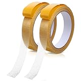 Heclia Klebeband Doppelseitig doppelseitiges Stoffband 2 Bände Saumband mit Hoher Klebkraft Starkes Klebeband für Teppich Teppichboden Kunst ohne Nähen Bügeln für Saum Hosen Kleidung Kleider Stoff