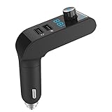 Aimtel Bluetooth FM Transmitter, Autoradio-Adapter mit Mikrofon und 2 USB-Ladegeräten