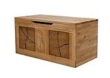 Woodroom Truhe Eiche massiv geölt BxHxT 80x40x40 cm Stauraumbank