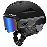 Odoland Skihelm und Skibrille Set Snowboardhelm mit Snowboardbrille für Damen und Herren und Jugend Ski Goggles UV 400 Schutz Windwiderstand Snowboard Brille zum Skifahren und Bergsteigen