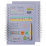 Kalenderplaner 2025, Tages-Organizer, 15,2 x 20,3 cm, flexibler Wochenplaner, Wochenplaner, dickes Papier, starke Doppeldrahtbindung für Zuhause