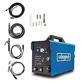 Scheppach 3in1 Kombi-Schweißgerät WSE4000-CUT 20-160A | MMA & TIG & CUT | mit Plasmaschneider bis zu 12mm (15-40A) | für Stahl, Edelstahl | LCD-Display | Druckminderer mit Manometer