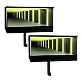 Garage Keychain Hanger, 2er-Pack Verspiegelter Garagen Schlüsselhalter, Wandmontierter Autoschlüsselanhänger Mit Weißem Led Licht Für Männer Weihnachten(Auto Nicht Im Lieferumfang Enthalten)