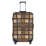 Wild Zoo Print Trolley Koffer Schutzhülle Hohe Elastizität Stoff Trolley Koffer Abdeckung, Weiss/opulenter Garten, X-Large