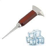 Duokon Eispickel 17 cm, Edelstahl-Eiszerkleinerer Mit Holzgriff, Eishacker, Eismeißel, Japanischer Stil, Ideal Für Bars und Zuhause,