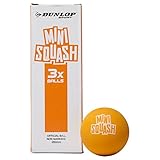 Dunlop Squash Bälle Mini Play, Kinder Alter 7-10 (3 Bälle)