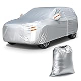 Tsumbay Autoabdeckung Wasserdicht, Vollgarage Autoplane für SUV(462 bis 483 cm), Regen Schnee UV-Schutz Outdoor Staubdicht Kratzfest mit Reflektierenden Streifen