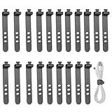 Wiederverwendbare Kabelbinder, Kabelbinder - Kabelbinder zur Kabelmanagement - Wiederverwendbare Kabelorganisation Gurte 20er Set, Kabelmanagement für die Kabelorganisation, Kabelbinder