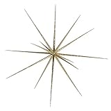 Deko Glitzer Sputnik-Stern Steck-Stern 40 cm Ø Gold Weihnachts-Dekoration Tischdeko