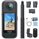 AKASO 360° Action Cam Creator-Set - 5.7K 72MP 360 Grad Actionkamera mit 128GB Speicherkarte Duale 1/2' 48MP Sensoren, 2.29'' Touchscreen, Unsichtbarer Selfie Stick, 360° Horizon Lock und AI-Verfolgung