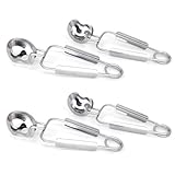 Vibsky 4 Stück Edelstahl Schneckenzange Escargot Clips für Küche Gebrauch Ergonomisches Design zum Servieren von Schnecken, Tee und Süßigkeiten