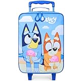 BlueY Kinderkoffer mit Rollen Faltbarar Handgepäck Koffer Bingo Trolley Reisetasche mit Teleskopstange Reise Essentials 46x30x18cm 15L S (L46cm x W30cm - 15L, Blau)