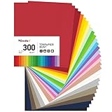 VGoodall 300 Blatt Kopierpapier A4, 22 Farben Farbigen Kopierpapier für Sammelalben Skizzieren Drucken Handwerk Geschenk 21 x 29,7cm 80g/m² glitzerpapier