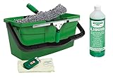 Unger Fenster Reinigungs-Kit (Fensterwischer, Trägerteil, Mikrofaser-Bezug, Eimer 12 L, Reinigungsmittel, Schaber, Glastuch Breite 35 cm) AK015