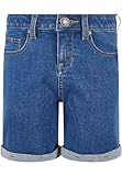 Urban Classics Kinder Shorts Girls Organic Stretch Denim 5 Pocket Shorts, Jeans-Shorts für Mädchen, erhältlich in Größen 110/116-158/164