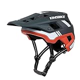 Fahrradhelm Mountainbike Helm Visier Abnehmbar MTB Helme für Herren Damen Erwachsene Jugend (Grau, M(55-58CM))