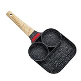 iplusmile Abschnitte Bratpfanne Antihaft Spiegelei Omelett Pfanne Pancake Pfanne Induktion Gasherd Kompatibel Frühstück Kocher Multifunktionale Kochpfanne für Steak Sandwich Bacon