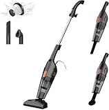 Deerma Staubsauger mit Kabel ohne Beutel, Vacuum Cleaner 1.2L großer Staubbehälter Stielstaubsauger Stab Handstaubsauger 1.09KG Leichter Kabel Staubsauger für Hartböden Teppich Tierhaare Auto
