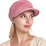 Cysocool Frauen Weiche Schirmmütze Newsboy Beanie Schildmütze Schiebermütze Chemo Hüte für Haarausfall Newsboy Cap Barett Hut Slouchy Beanie Ballonmütze