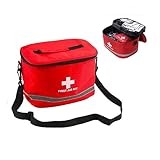 Tiamu Erste Hilfe Set Outdoor, Leer Erste Hilfe Tasche, Medikamententasche Reiseapotheke Tasche, Erste Hilfe Set Auto, Verbandskasten, Medizin Aufbewahrungstasche für Auto/Schule/Camping/Zuhause