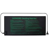 DERNORD Heizmatte Pflanzen Gewächshaus- 18W 25,5 x 52,7 cm Wärmematte Sämling Heizung Matte Wärmer für Anzucht Growbox Chili Bett Matte für Blume
