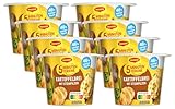 MAGGI 5 Minuten Terrine Kartoffelbrei mit Steinpilzen, leckeres Fertiggericht, Instant Kartoffel-Püree, herzhafter Kartoffel-Snack, 8er Pack (8 x 43 g)
