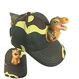 Birtern Baseballmütze, Dinosaurier-Tier-Baseballmütze, Sonnenschutz, trendige Kopfbedeckung, modisches Kostüm für Halloween, Picknick, Camping, Strand, Grün