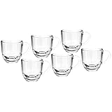 Leonardo Napoli Espresso-Tassen, 6er Set, spülmaschinengeeignete Espresso-Becher, kleine Kaffee-Tasse, mikrowellenfest, 80 ml, 6 Stück, 024201