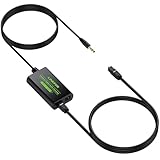 LiNKFOR 3,5mm auf SPDIF Konverter 48kHz Analog Digital Wandler Analog zu Digital Audio Konverter 3,5mm auf optisch Konverter mit 1m optischem Kabel für PS3 DVD Sky Xbox HDTV Blu-Ray-Player