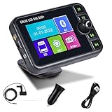 Hikity Tragbares DAB Adapter für Autoradio mit 2.4 Zoll LCD Display Radio Klein UKW-Digitalradio Adapter mit Bluetooth-Freisprechtelefon AUX-IN FM Transmitter Autoradio DAB Digitalradio Adapter
