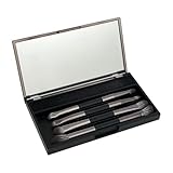 Hogvinnatil Valica Make-up-Pinsel-Set mit Tasche, Reise-Make-up-Pinsel-Set | 4 x doppelseitige Make-up-Pinsel-Set, professionelles Gesichts-Make-up, Werkzeuge