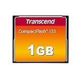 Transcend 1GB CompactFlash 133 Speicherkarte (CF-Karte) bis zu 30MB/s, unterstützt Ultra DMA-Übertragungsmodus 4 mit MLC NAND Flash, ideal für Einsteiger-DSLRs - TS1GCF133