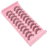 PATKAW 10 Paar Falsche Wimpern Falsche Wimpern Wispy Natürliche Falsche Wimpern Für Frauen Wimpernverlängerungen Vollständige Falsche Wimpern Make Up Falsche Wimpern Frauen